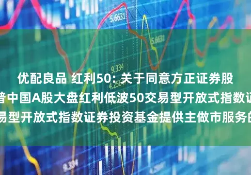 优配良品 红利50: 关于同意方正证券股份有限公司为南方标普中国A股大盘红利低波50交易型开放式指数证券投资基金提供主做市服务的公告